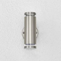 Tiberius Aplique De Pared Exterior Steel - Lindby -Mejor Iluminación Tienda 42510965026264