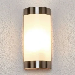 Alvin Aplique De Pared Exterior Steel/Opal - Lindby -Mejor Iluminación Tienda 42510965050853