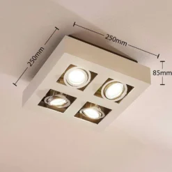 Vince 4 Lámpara De Techo Square Blanco - Arcchio -Mejor Iluminación Tienda 42510965081784