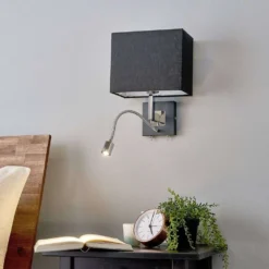 Rebekka Aplique De Pared Black/Chrome - Lucande -Mejor Iluminación Tienda 42510965132193