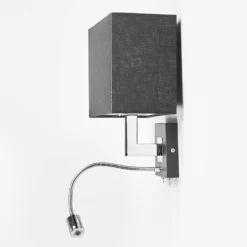 Rebekka Aplique De Pared Black/Chrome - Lucande -Mejor Iluminación Tienda 42510965132195