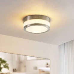 Flavi Lámpara De Techo Opal/Nickel - Lindby -Mejor Iluminación Tienda 42510965132263