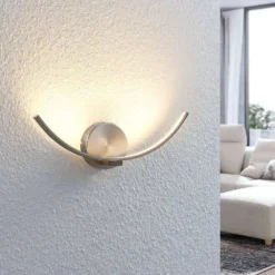 Iven Aplique De Pared Nickel/White - Lindby -Mejor Iluminación Tienda 42510965151903