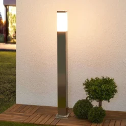 Lorian Lámpara Para Jardín H100 Steel - Lindby -Mejor Iluminación Tienda 42510965179344