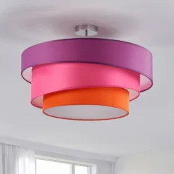 Melia Lámpara De Techo Violet/Pink/Orange/Chrome - Lindby -Mejor Iluminación Tienda 42510965258093
