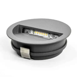 Loya Round Exterior Luz De Pared Empotrada Dark Grey - Lucande -Mejor Iluminación Tienda 42510965260663