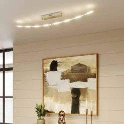 Jarda Single Lámpara De Techo Nickel - Lindby -Mejor Iluminación Tienda 42510965269433