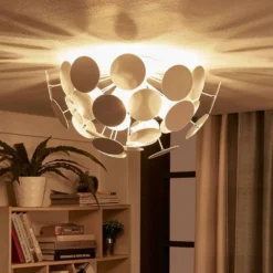 Kinan Lámpara De Techo White/Chrome - Lindby -Mejor Iluminación Tienda 42510965278273