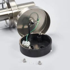 Djori Aplique De Pared Exterior Steel - Lindby -Mejor Iluminación Tienda 42510965287186