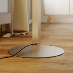 Auron Lámpara De Pie Nickel/White - Lindby -Mejor Iluminación Tienda 42510965309405