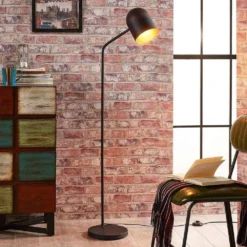 Morik Lámpara De Pie Black/Gold - Lindby -Mejor Iluminación Tienda 42510965322583