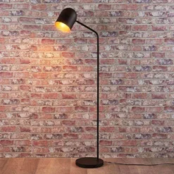 Morik Lámpara De Pie Black/Gold - Lindby -Mejor Iluminación Tienda 42510965322584