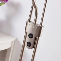 Felicia Lámpara De Pie Nickel/White - Lindby -Mejor Iluminación Tienda 42510965325936