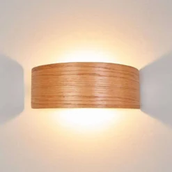 Rafailia 23 Aplique De Pared Dark Wood - Lindby -Mejor Iluminación Tienda 42510965334153