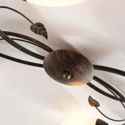 Stefania 6 Lámpara De Techo White/Black-Gold - Lindby -Mejor Iluminación Tienda 42510965349175