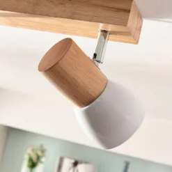 Thorin 2 Lámpara De Techo Wood/White - Lindby -Mejor Iluminación Tienda 42510965357476