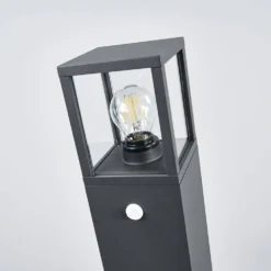 Klemens Short Lámpara Exterior/Jardín IP54 W/Sensor Graphite - Lucande -Mejor Iluminación Tienda 42510965387794