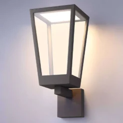 Chaja Udendørs Aplique De Pared Dark Grey/Clear - Lucande -Mejor Iluminación Tienda 42510965389396