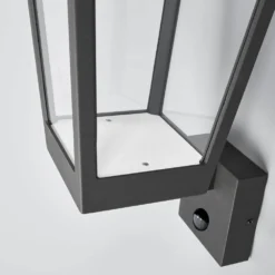 Chaja Udendørs Aplique De Pared W/SensorDark Grey/Clear - Lucande -Mejor Iluminación Tienda 42510965389465