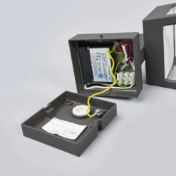 Chaja Udendørs Aplique De Pared W/SensorDark Grey/Clear - Lucande -Mejor Iluminación Tienda 42510965389466