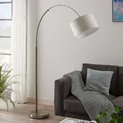 Railyn Lámpara De Pie Cream/Nickel - Lindby -Mejor Iluminación Tienda 42510965449303