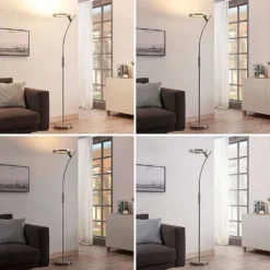 Darion Lámpara De Pie Nickel - Lindby -Mejor Iluminación Tienda 42510965449543