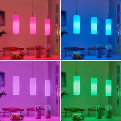 Felice 3 Lámpara Colgante Smart Home White/Nickel - Lindby -Mejor Iluminación Tienda 42510965452653