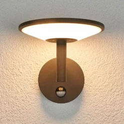 Fenia Aplique Pared Exterior W/Sensor Anthracite/Opal - Lucande -Mejor Iluminación Tienda 42510965479934