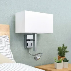 Pelto Aplique De Pared White/Chrome - Lucande -Mejor Iluminación Tienda 42510965484884