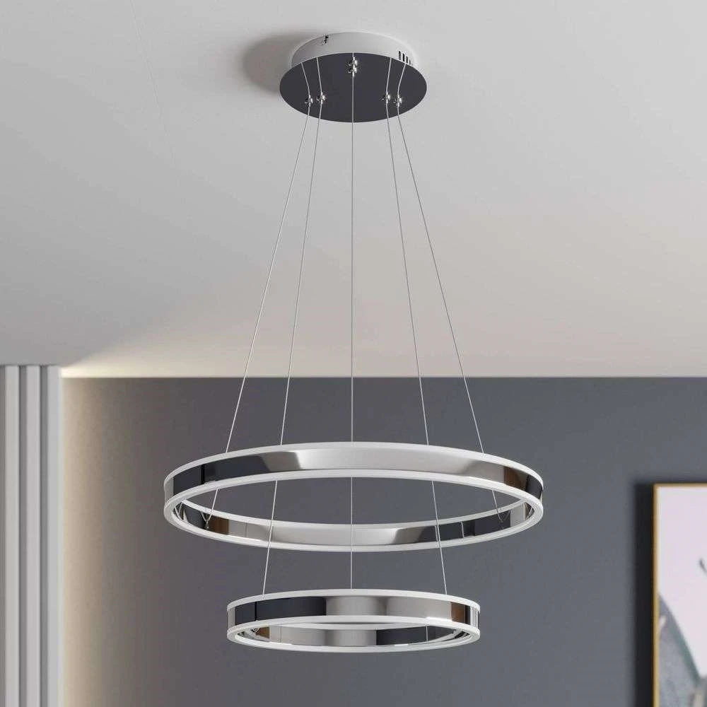 Lyani 2 Lámpara Colgante Ø60 Chrome/White - Lucande 3 Lyani 2 Lámpara Colgante Ø60 Chrome/White - Lucande - Imagen 3