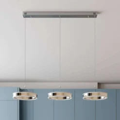 Lyani Lámpara Colgante L115 Chrome/White - Lucande -Mejor Iluminación Tienda 42510965502903