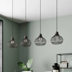 Frances 4 Lámpara Colgante Coffee - Lindby -Mejor Iluminación Tienda 42510965517163