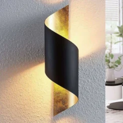 Vanni Aplique De Pared Black/Gold - Lindby -Mejor Iluminación Tienda 42510965553633