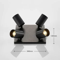 Brinja 4 Lámpara De Techo Black/Gold - Arcchio -Mejor Iluminación Tienda 42510965566744