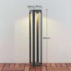 Fery Lámpara Para Jardín H80 Anthracite - Lucande -Mejor Iluminación Tienda 42510965569335