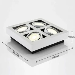 Ronka Square 4 Lámpara De Techo White - Arcchio -Mejor Iluminación Tienda 42510965597435