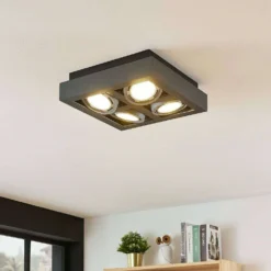 Ronka Square 4 Lámpara De Techo Dark Grey - Arcchio -Mejor Iluminación Tienda 42510965597504