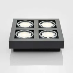 Ronka Square 4 Lámpara De Techo Dark Grey - Arcchio -Mejor Iluminación Tienda 42510965597506