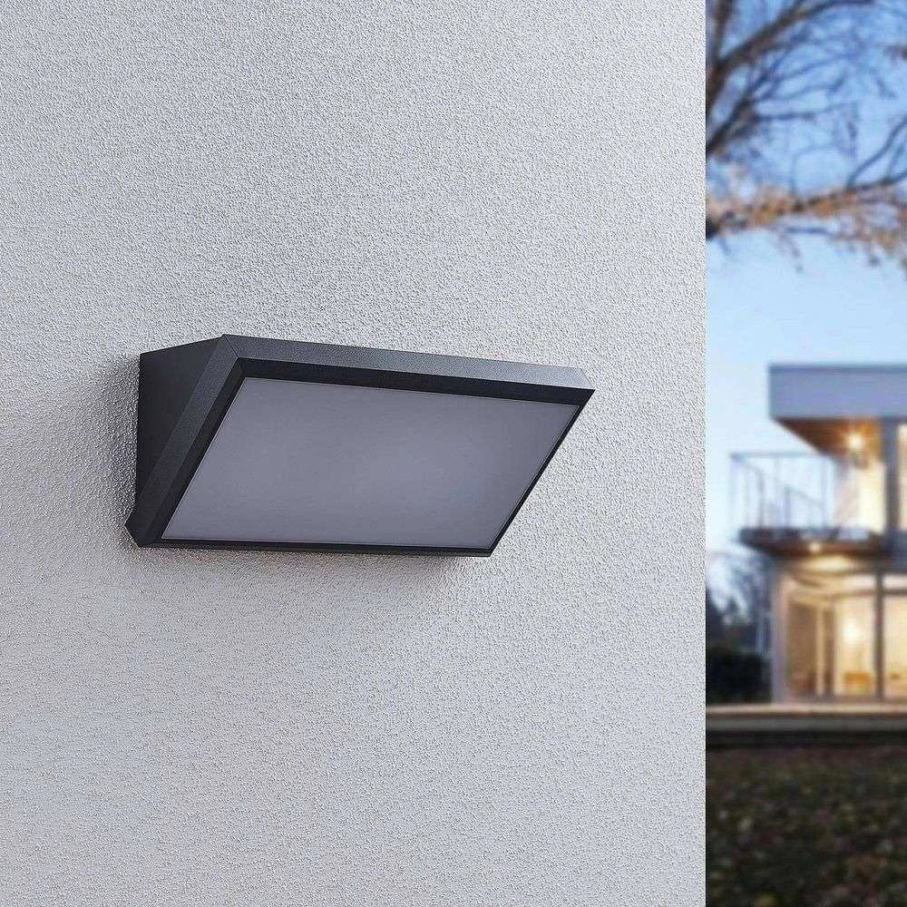 Abby Aplique De Pared Exterior W/Sensor Dark Grey/White - Lindby 3 Abby Aplique De Pared Exterior W/Sensor Dark Grey/White - Lindby - Imagen 3