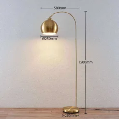 Moisia Lámpara De Pie Brass - Lindby -Mejor Iluminación Tienda 42510965622793