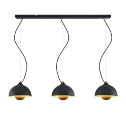 Gretja 3 Lámpara Colgante Black/Gold - Lindby