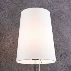 Pordis Lámpara De Pie Chrome/White - Lucande -Mejor Iluminación Tienda 42510965634504