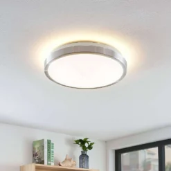 Emelie Round LED Lámpara De Techo Ø35 Alu - Lindby -Mejor Iluminación Tienda 42510965656694