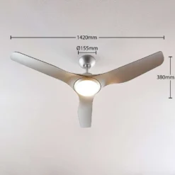 Pira Ventilador De Techo Ø127 Silver - Arcchio -Mejor Iluminación Tienda 42510965662843