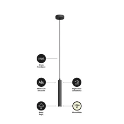 Franka 1 Lámpara Colgante Black - Arcchio -Mejor Iluminación Tienda 42510965685923