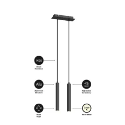 Franka 2 Lámpara Colgante Black - Arcchio -Mejor Iluminación Tienda 42510965686083