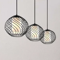 Cedrice Lámpara Colgante Black/White - Lindby -Mejor Iluminación Tienda 42510965699646