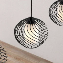 Cedrice Lámpara Colgante Black/White - Lindby -Mejor Iluminación Tienda 42510965699647