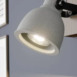 Mirka Aplique De Pared Grey/Dark Wood - Lindby -Mejor Iluminación Tienda 42510965705195