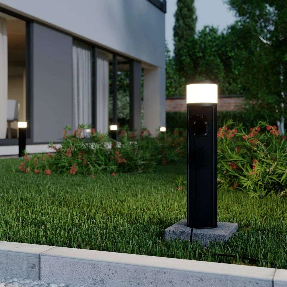 Corban Lámpara Para Jardín W/2 Power Strip Graphite - Lucande 2 Corban Lámpara Para Jardín W/2 Power Strip Graphite - Lucande - Imagen 2